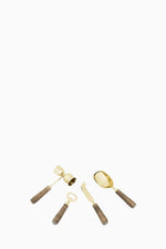 Hermiwicker 4pcs Bar Tools Set with Rattan Handle