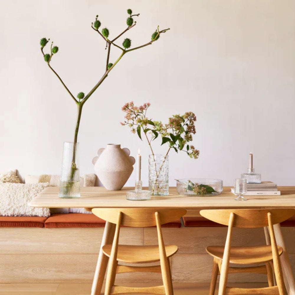 Esa Handmade Recycled Glass Vase – Transparent