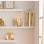 Moa Glass Decorative Vase – Transparent & Gold