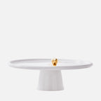 Walking Duck Plate – White/Gold Ceramic Serveware