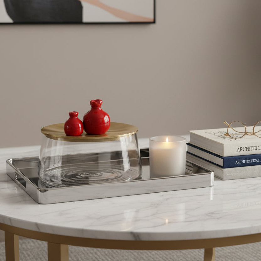 Candy Jar with Aluminium Lid – Red (Large)