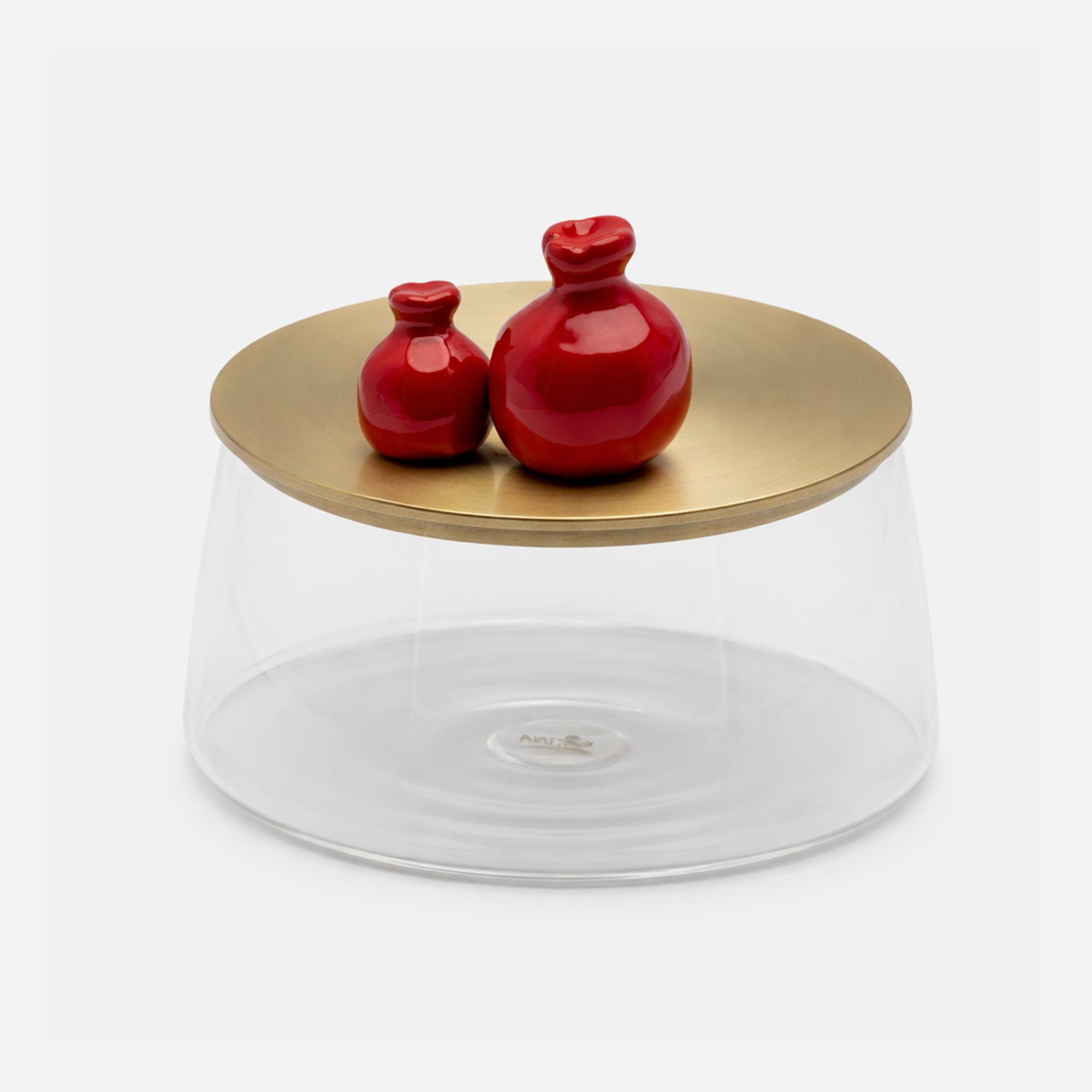 Candy Jar with Aluminium Lid – Red (Large)