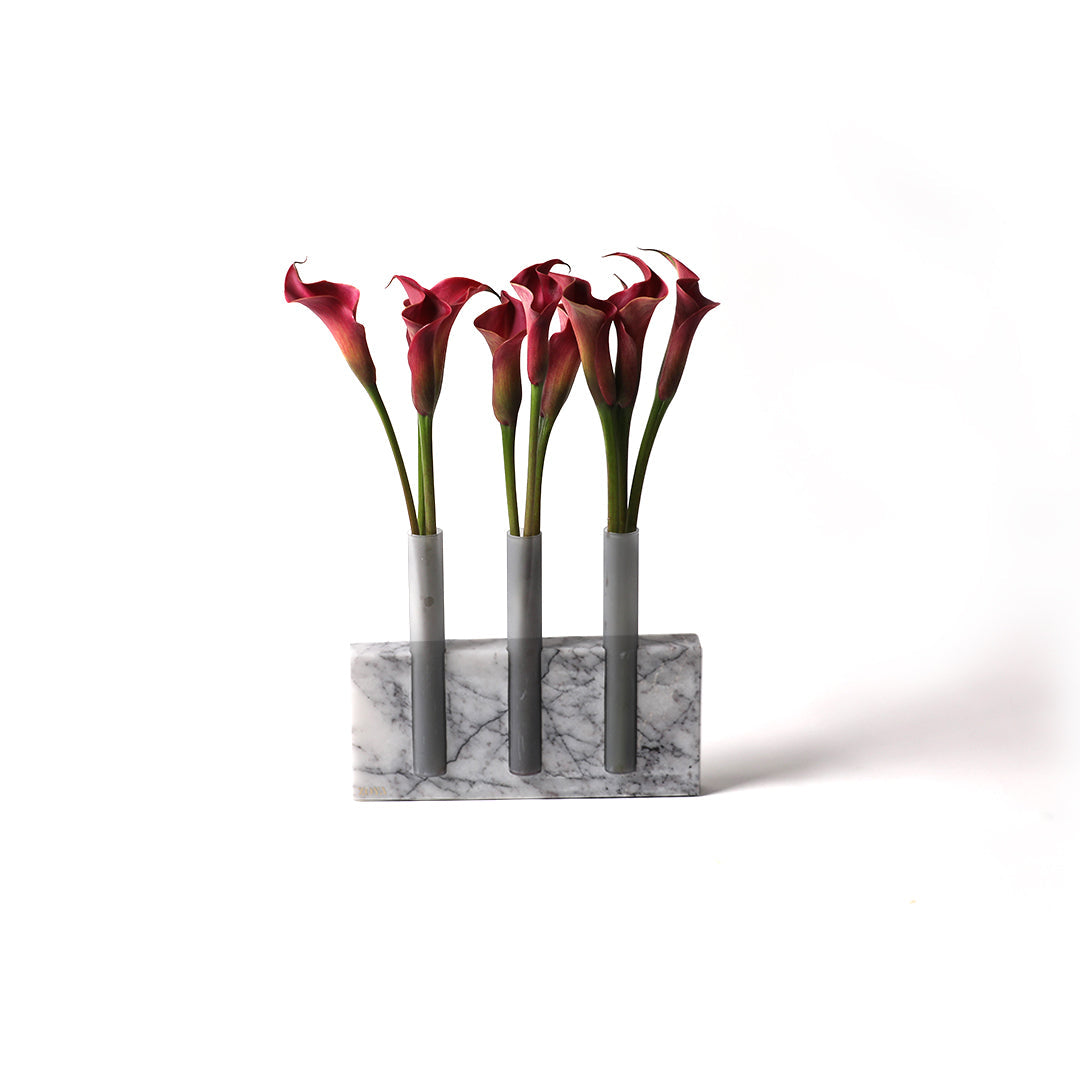 Lilac Marbel Base with Glass Tubes
