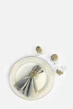 White Quartz Napkin Rings, Set of 4