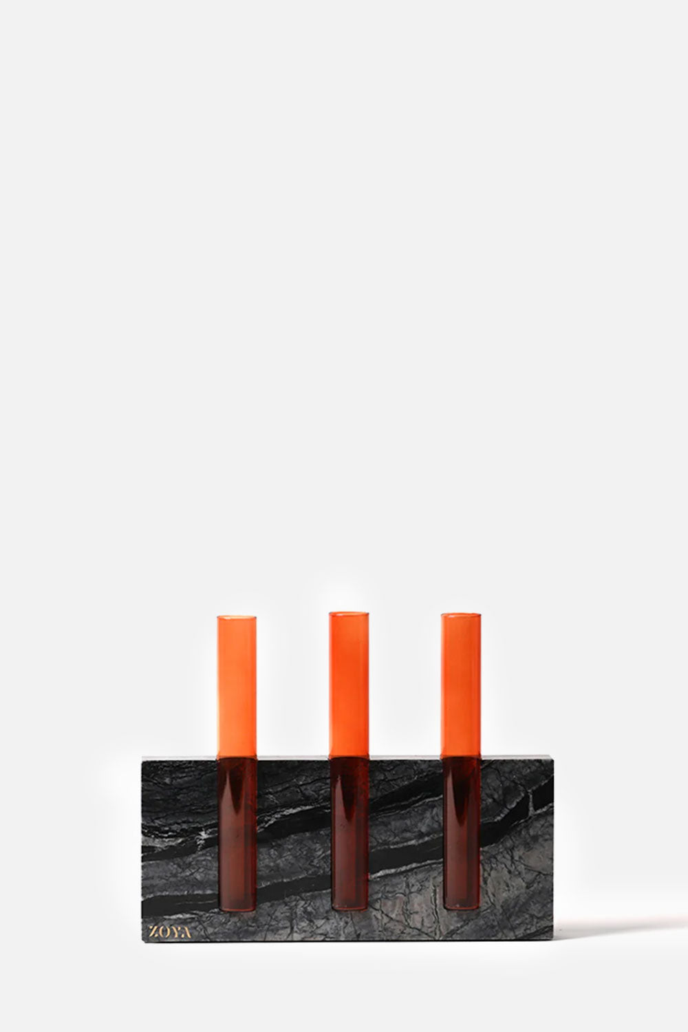 Luna Tube Glass Vase With Preserved Flower Arrangement