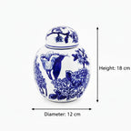 Chinoiserie Flower Jar, 18cm