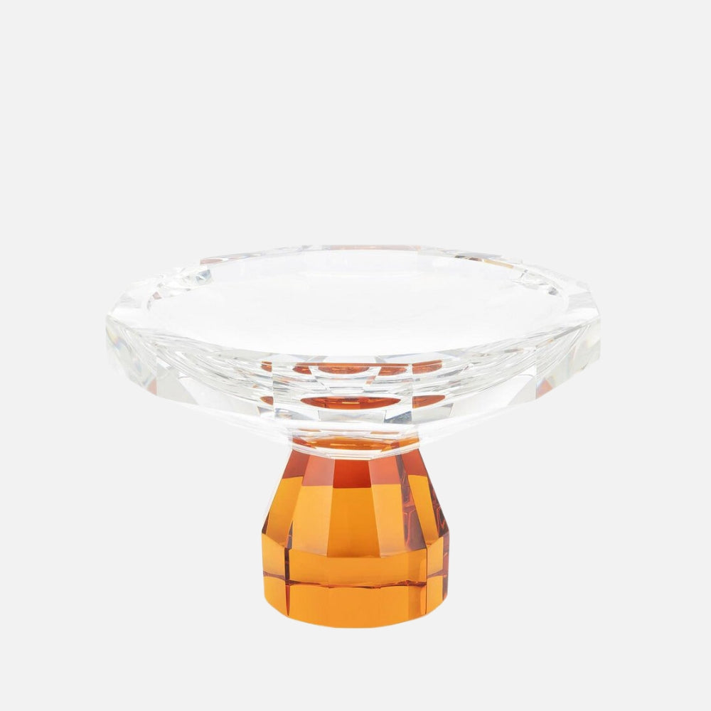 Crissy Crystal Footed Plate, 20cm