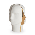 Atlas Split Vase - Matte Porcelain & Gold