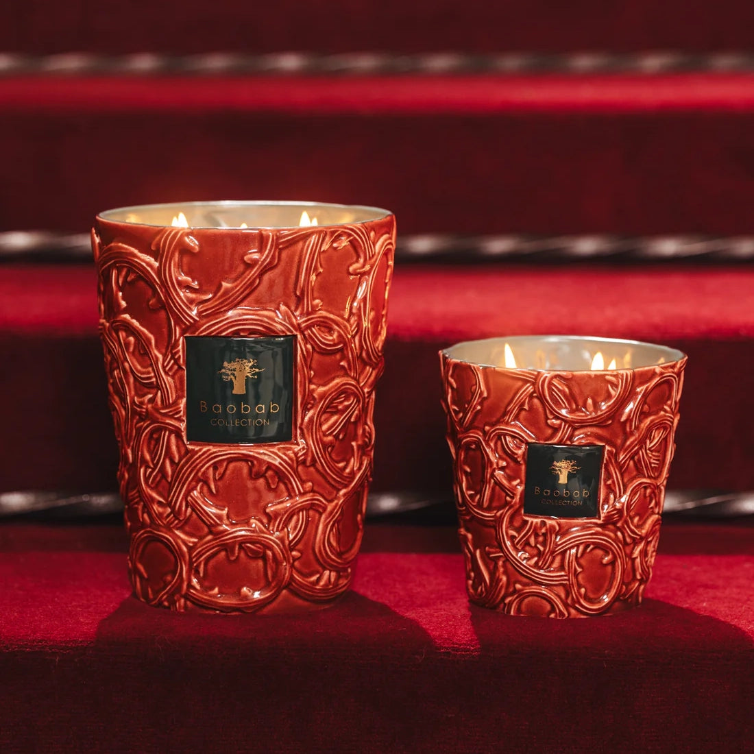 Baobab Collection Brame Artemis 4-wick scented candle in mouth-blown glass, 1.1kg, styled in a room setting 2