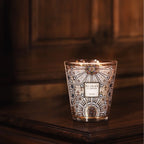 Baobab Collection Rosace 5-wick scented candle in mouth-blown glass, 3kg, styled in a room setting