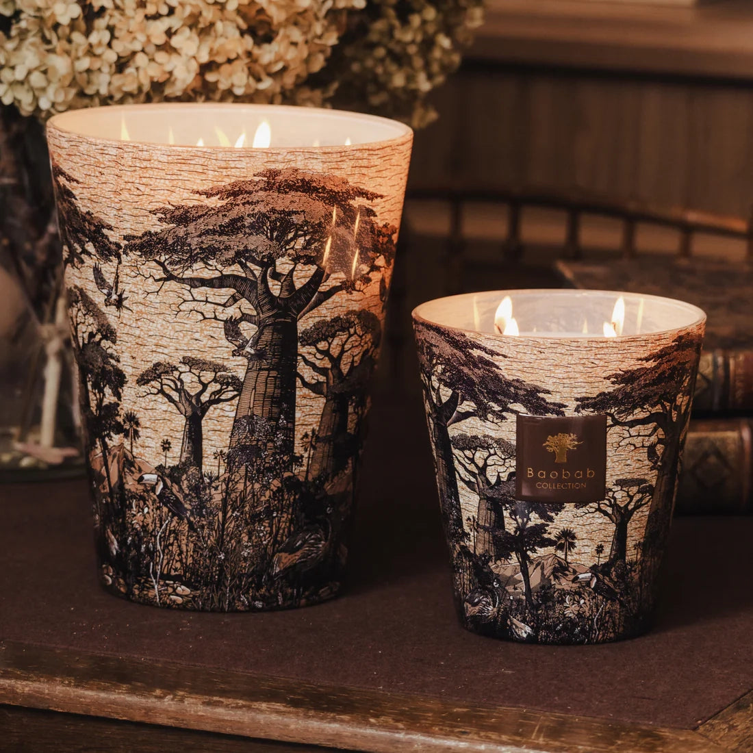 Baobab Collection Sacred Trees Mankono 4-wick scented candle in mouth-blown glass, 1.1kg, alternative angle