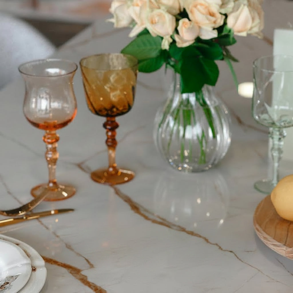 Diseguale Textured Goblets, Amber & Pink, Set of 6