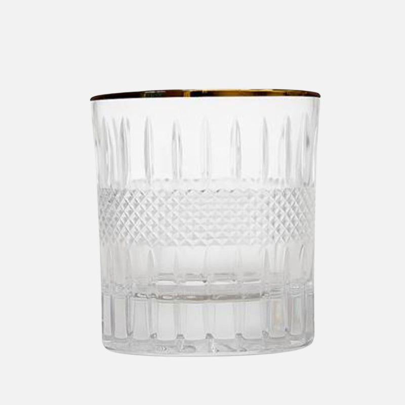 Almas Gold Rim Crystal Tall Tumbler