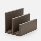 Arthur Leather Letter Holder, Mud
