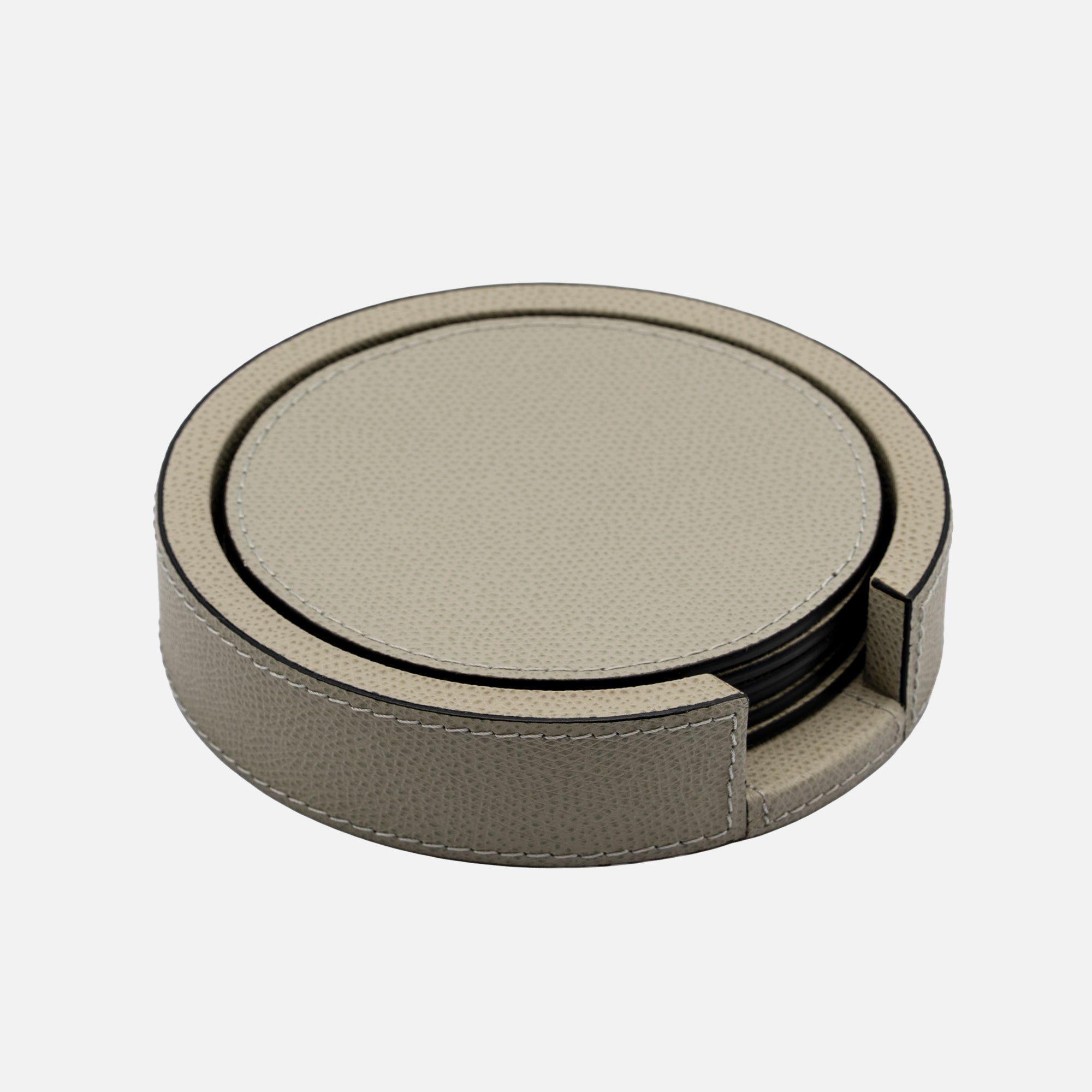 Tao Coaster Holder with 6 Coasters, Grey