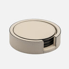 Tao Coaster Holder with 6 Coasters, off white