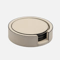Tao Coaster Holder with 6 Coasters, off white