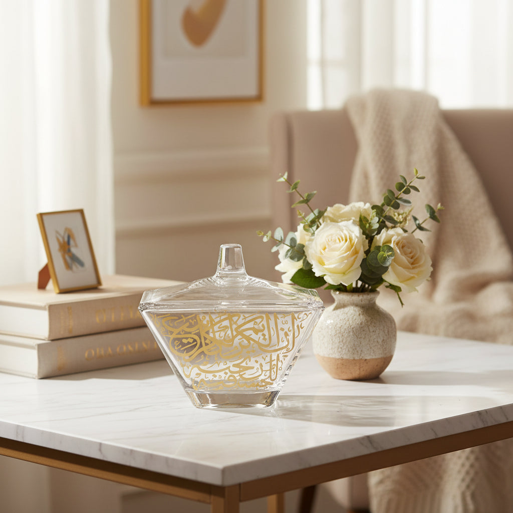 Dimlaj Kareem Serving Bowl with Lid (Gold)