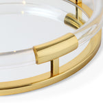Jacques Round Tray – Acrylic Frame with Mirrored Base