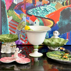 Hand-Painted Elephant Ceramic Fruit Bowl – Italian Made