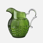 Mario Luca Giusti Halina Jug, Green, 1.6L in synthetic crystal, front view