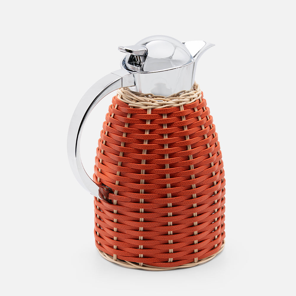 Chantilly Leather & Rattan Carafe, Mango, 1.5L
