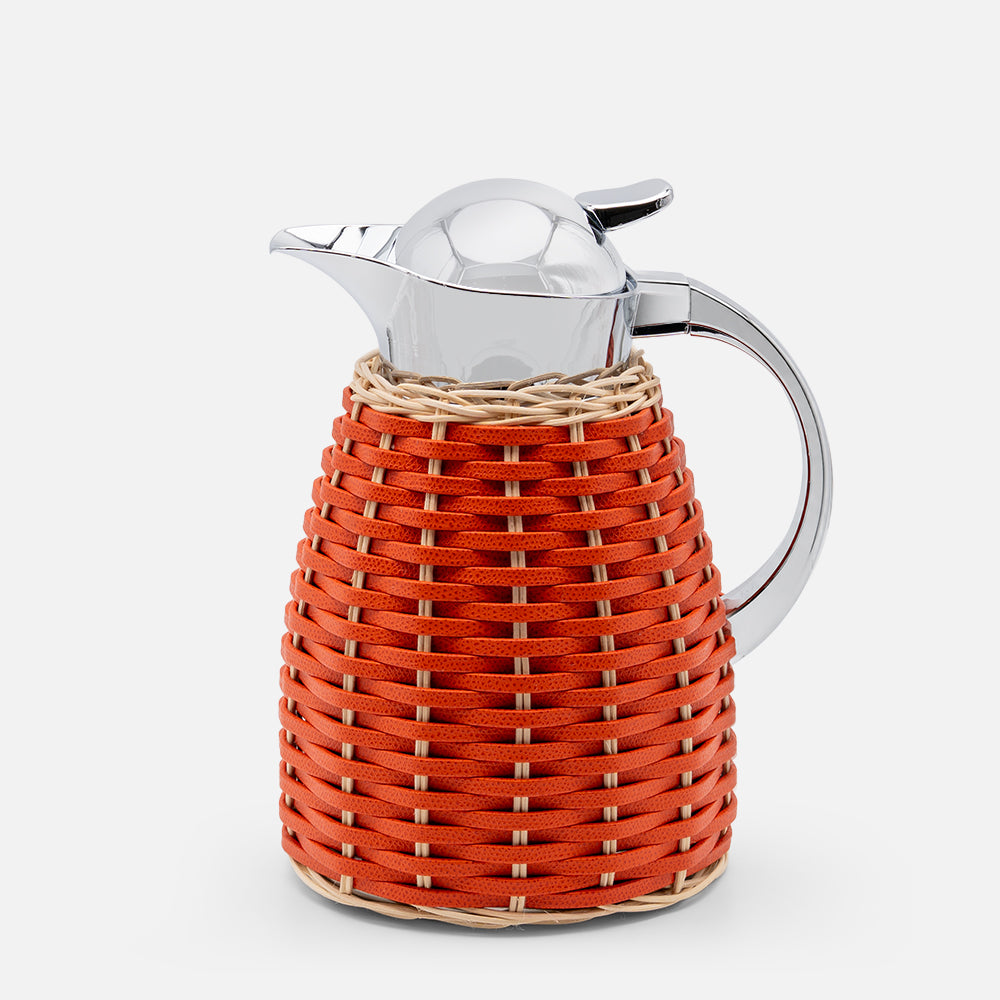 Chantilly Leather & Rattan Carafe, Mango, 1L