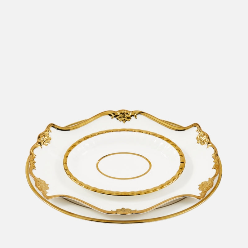 Golden Finds Serving Set, 3 Plates