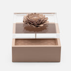 Fleur Dahlia Diamonds Square Box, Blush Pink, 17x17cm