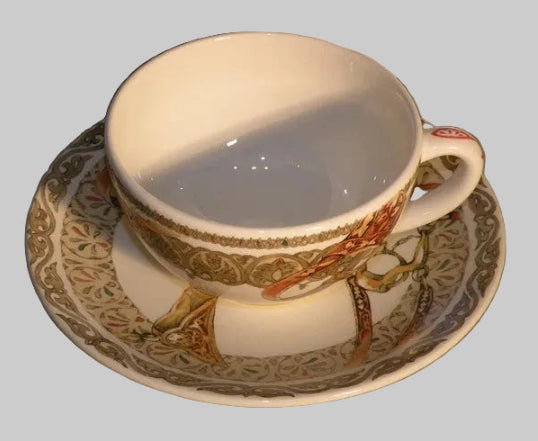 Set of 2 Tea Cups & Saucers - Wind Horses(16 cl x Ø 15.2cm)