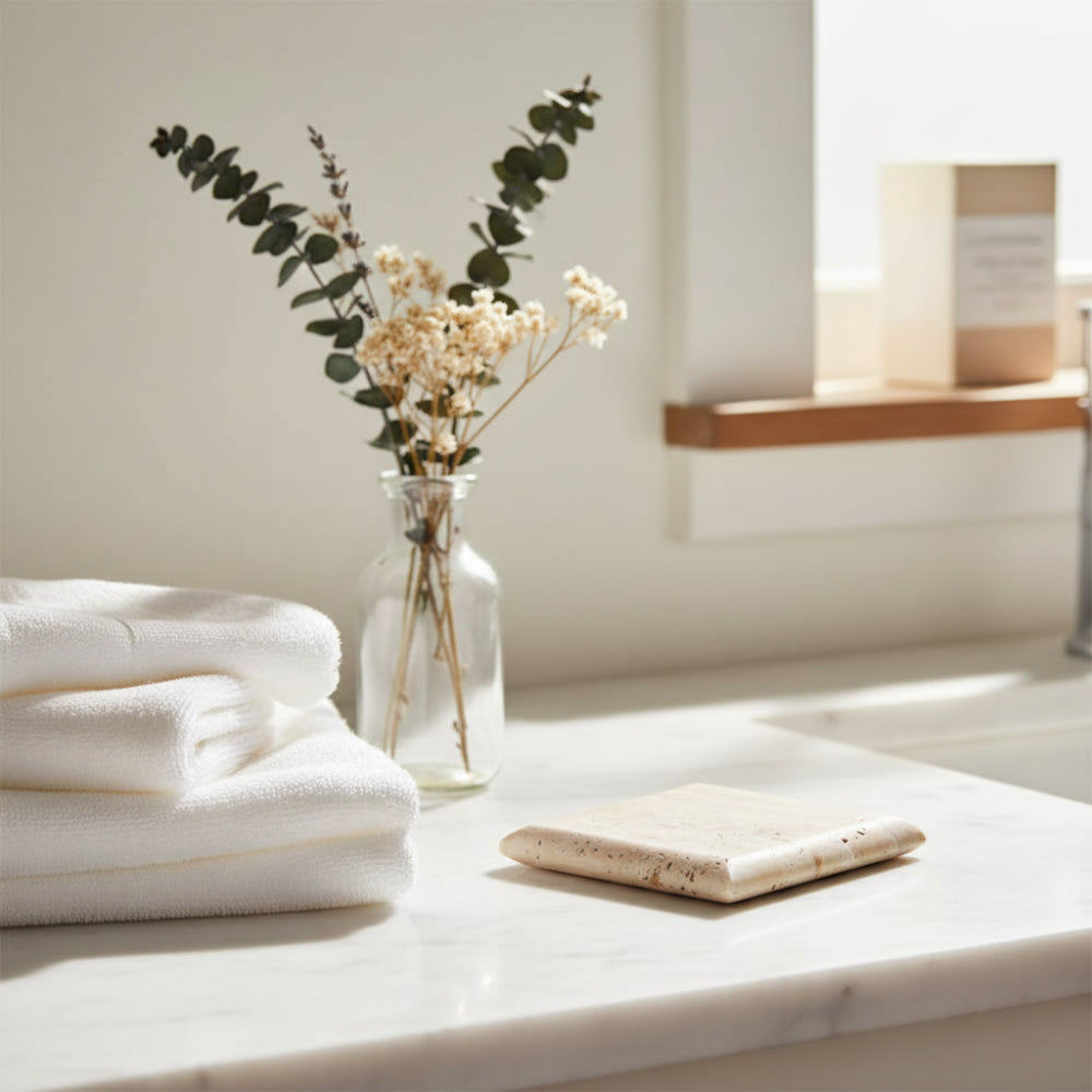 Travertine Solid Tray, Small