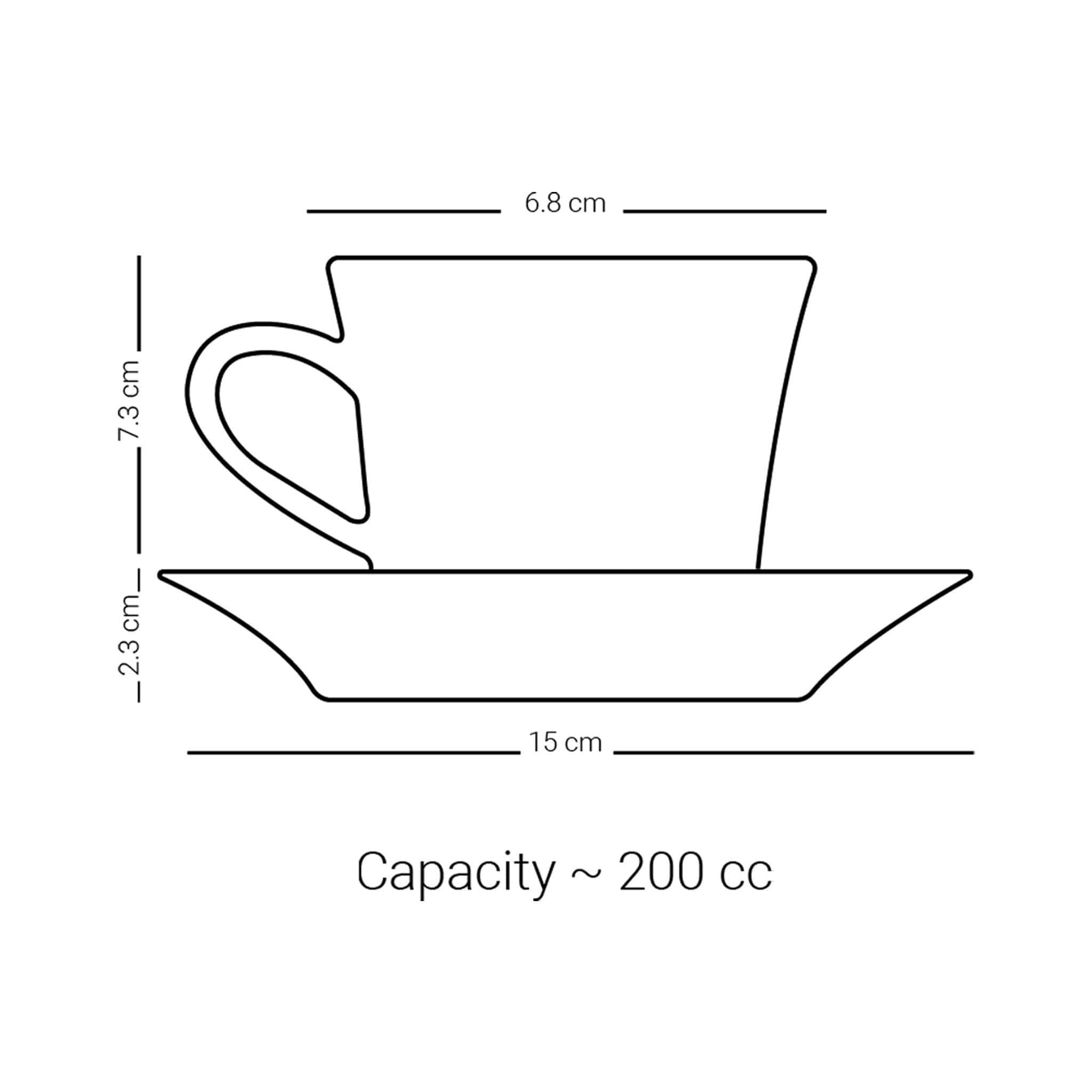 Dimlaj Kareem Set of 6 Pcs Tea Cups and Saucers (Gold) - Premium Tea Cups from Kareem By Dimlaj - Just $265! 