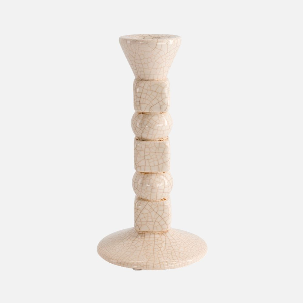 Anna Ceramic Candle Holder, Powder Rose, 20cm