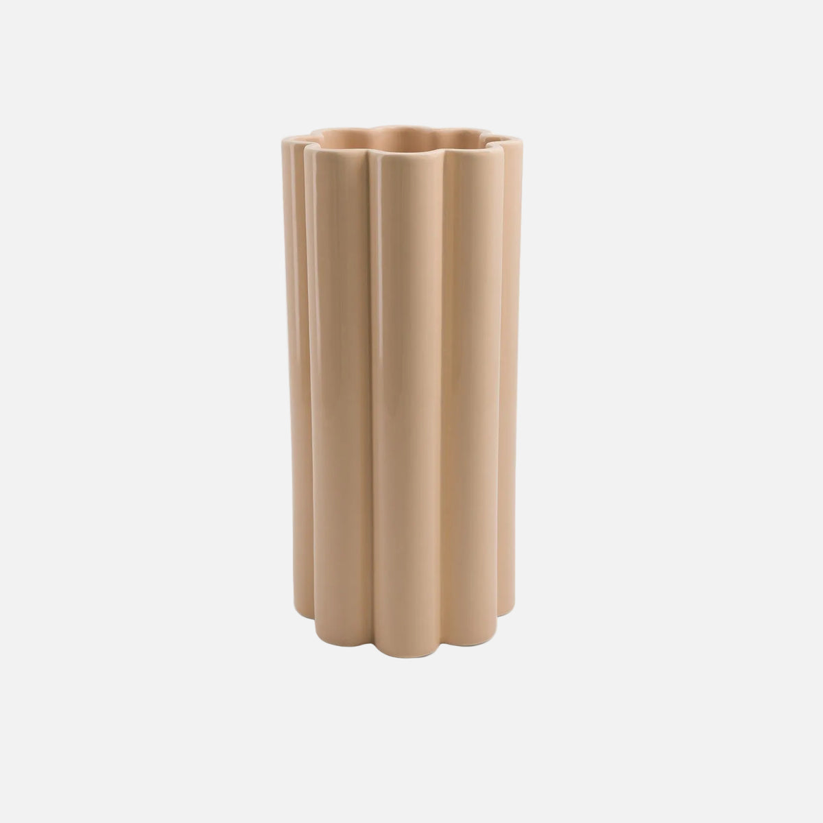Duetto Solo Vase, Beige, 27cm