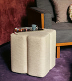 Fiori Modular Stool, Cream Weft, 43cm
