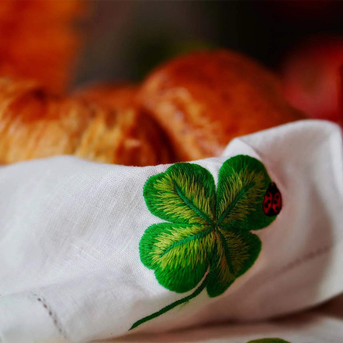 Clover Napkin - White