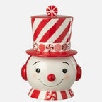 Christmas Snowman Jar with Hat
