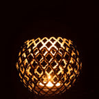 Gold Aluminium Candle Holder – Large Decorative Accent