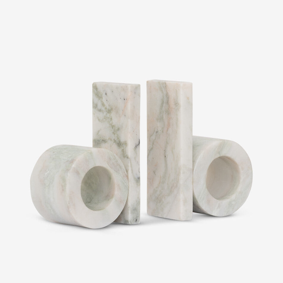 Marble Bookends Set – UNC Orlin Modern Design (Set of 2)