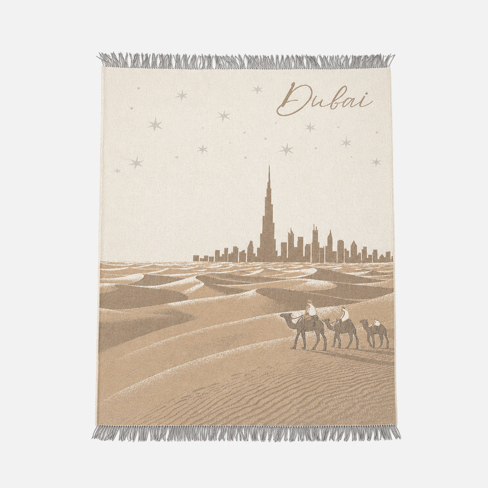 Vinas Dubai Desert Cashmere Wool Throw, front view