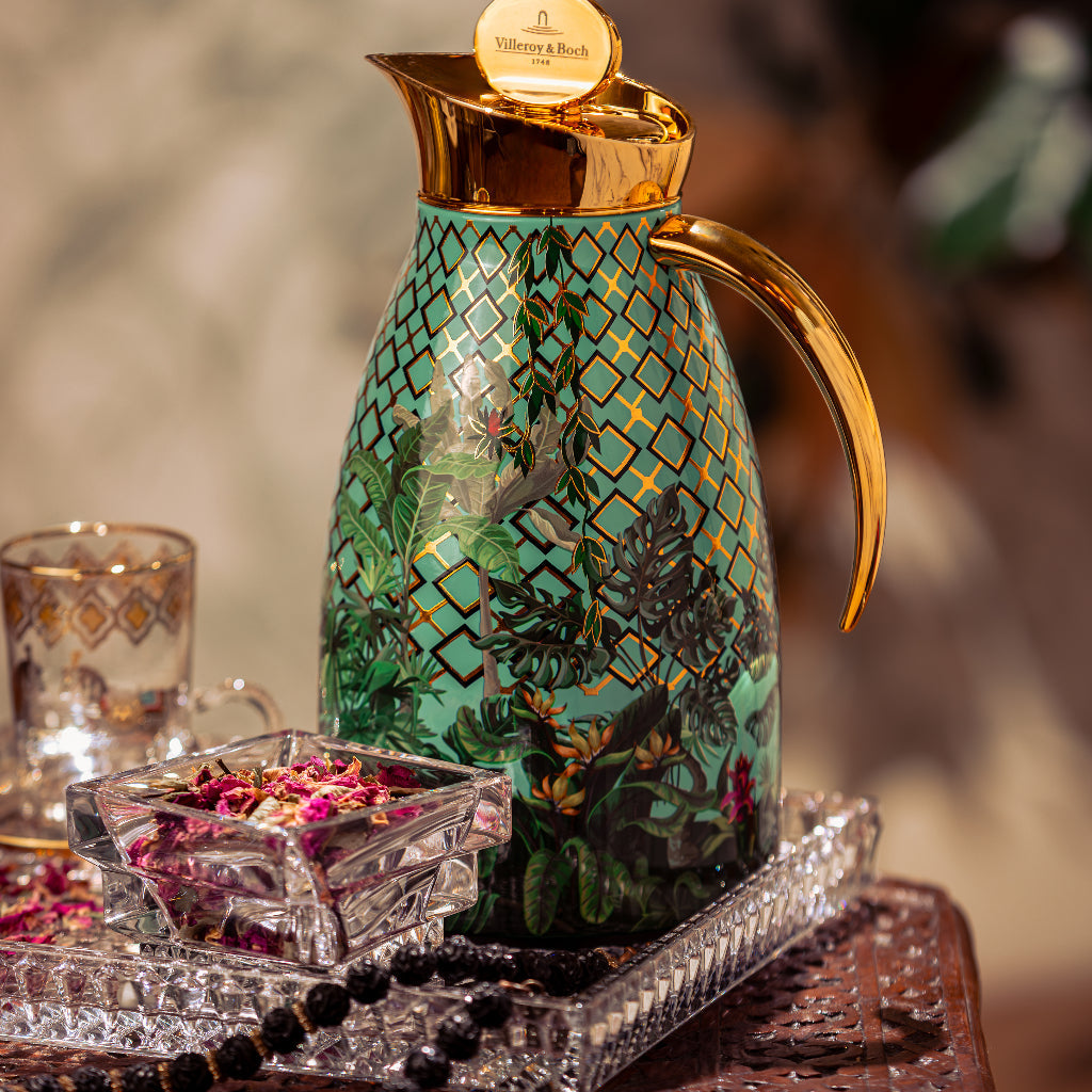 Amazonia 1L Thermos Gold Leaves Gold for Home