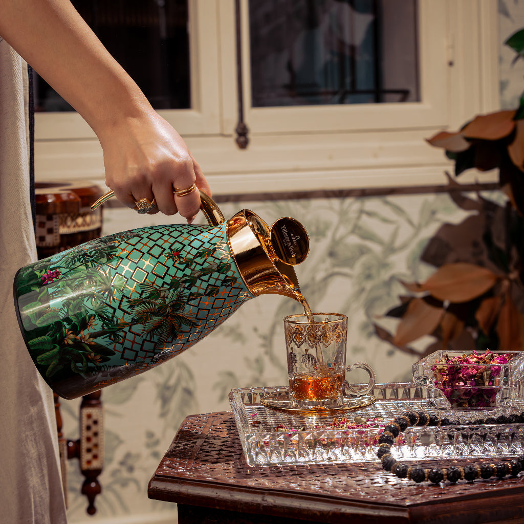 Amazonia 1L Thermos Gold Leaves Gold for Home