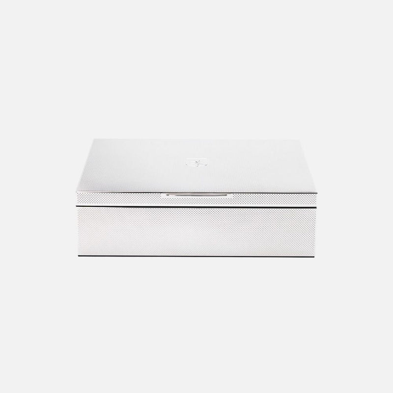 Silver Large Watch Jewellery and Legacy Box, 31.8x24.8cm