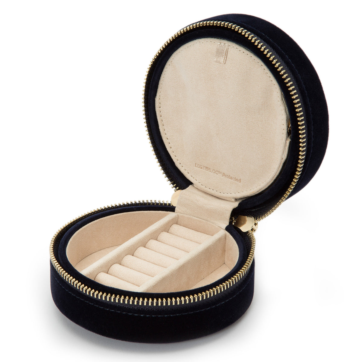 Zoe Velvet Indigo Travel Jewelery Case, 12cm