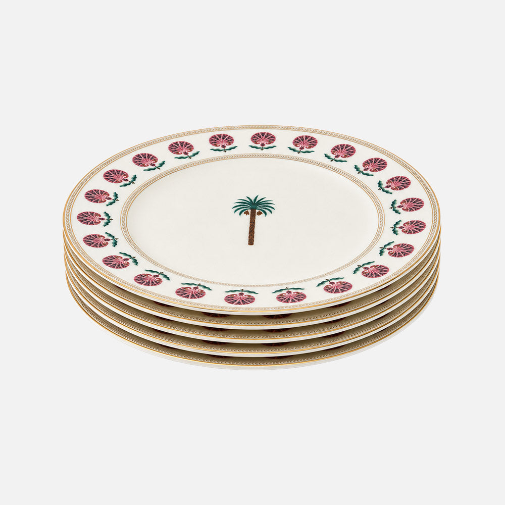 Sahara Rose Dinner Porcelain Plates Set of 6-(Ø 21cm)