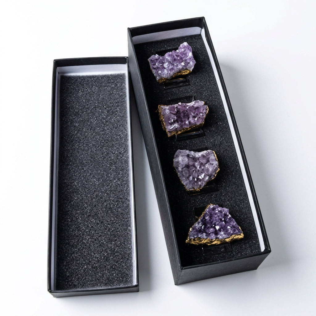 Amethyst Napkin Rings, Set of 4