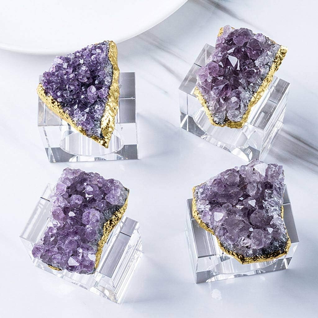 Amethyst Napkin Rings, Set of 4