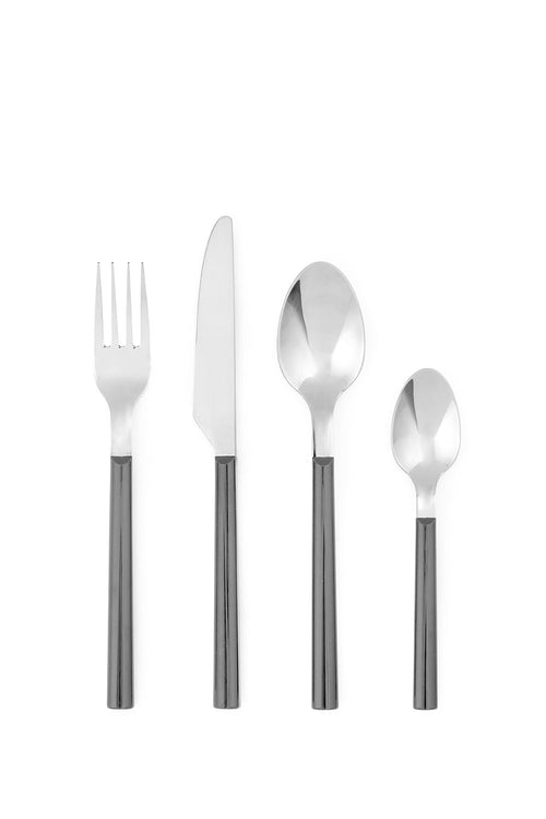 Bistro 16 Pcs Cutlery Set, Grey - Maison7