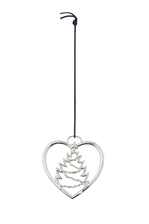 Karen Blixen Heart Christmas Tree, Silver Plated